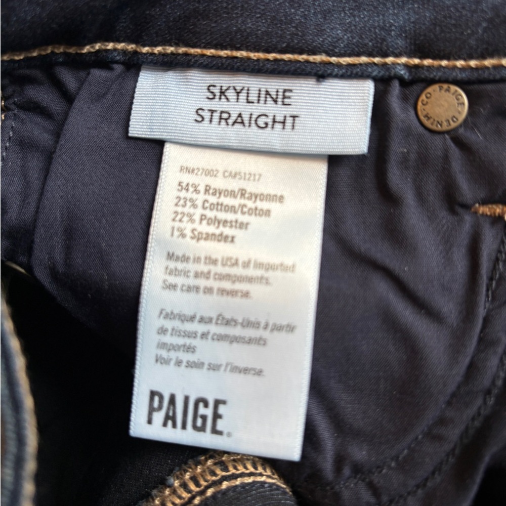 PAIGE Skyline Straight Leg Jeans in Gardena, Women’s 26 inch, NWT - Picture 7 of 10
